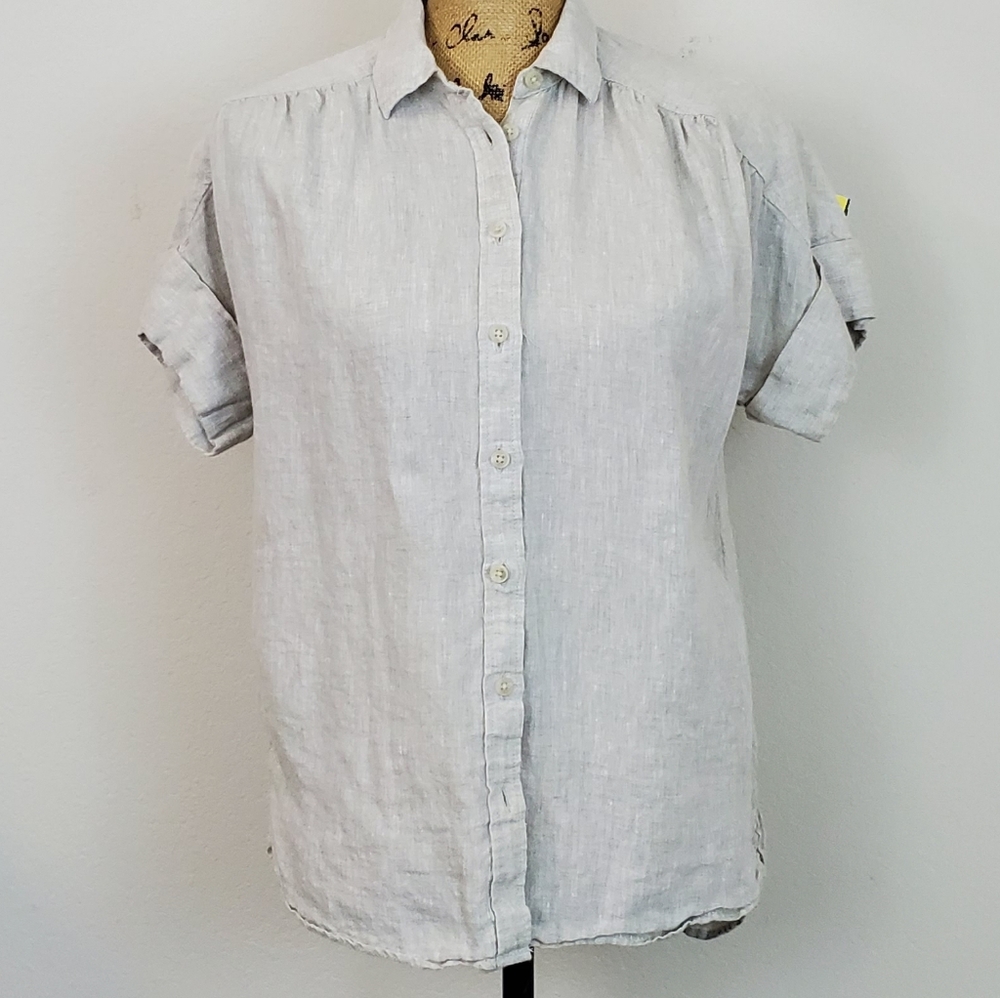 J. Crew Baird McNutt Irish Linen Capitain Shiry Sz XXS